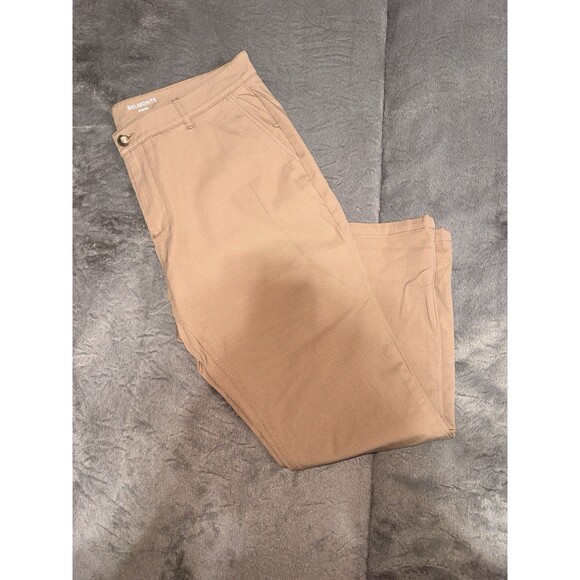 Mugsy Belmonts Pants Men’s 42x30 Khaki Chino Stretch Casual Comfort Fit